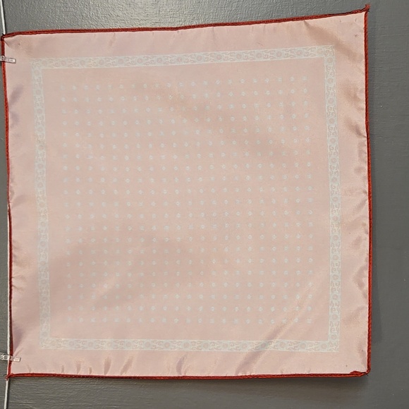 Red Patterned Pocket Square - Picture 3 of 4